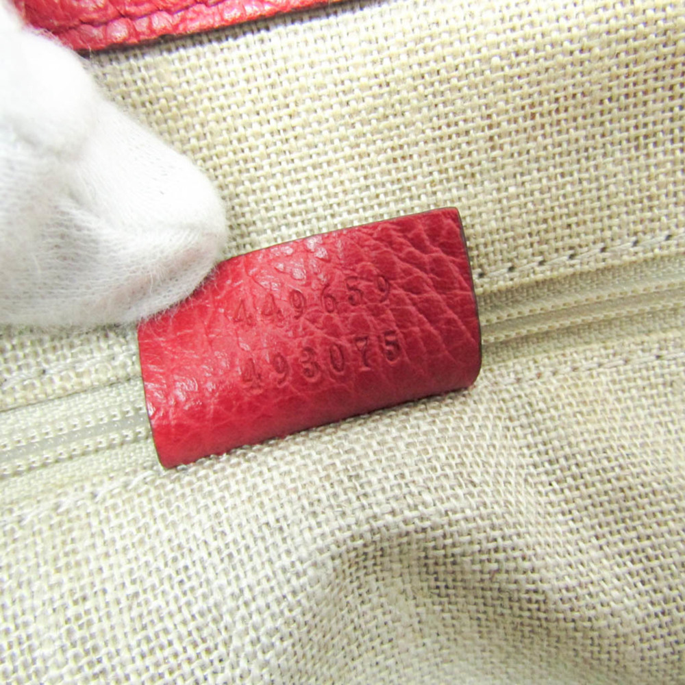 Gucci Interlocking G 449659 Women's Leather Handbag,Shoulder Bag Red Color - Picture 14 of 15